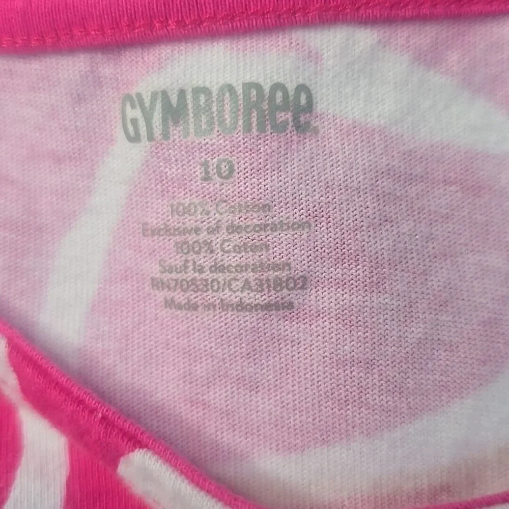 Gymboree Floral Dress Girls 10 Pink White Ruffle Sleeve‎ Retro Mod Summer Cotton